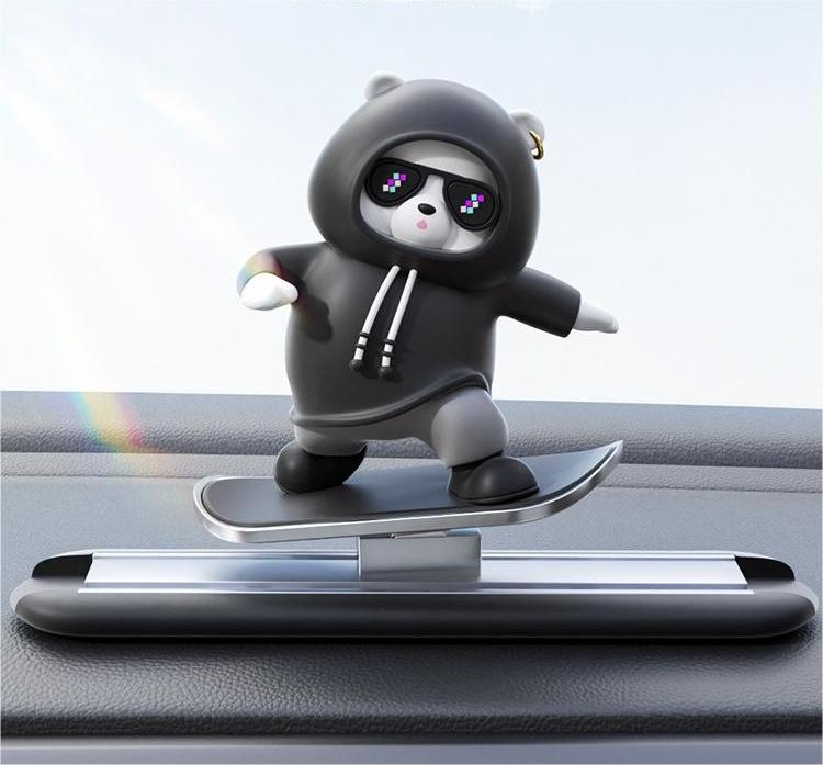 🔥2024 New Car Ornament🔥 - Skateboarding Bear Car Decor