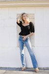 Mid-Rise Tummy Tuck Bootcut Jeans (Buy 2 Free Shipping)