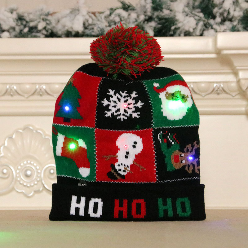 (🎅Early Christmas Sale - 50% OFF) LED Knitted Christmas Hat