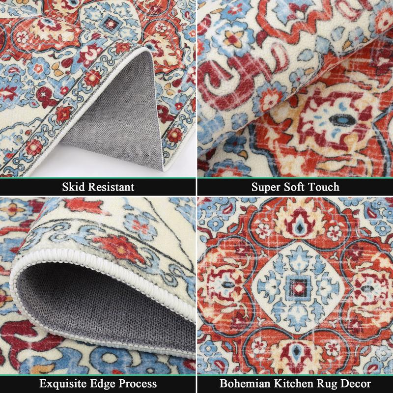 Last Day Promotion 70% OFF - 🔥Boho Washable Kitchen Rugs Sets of 3 - Non Slip Kitchen Rugs