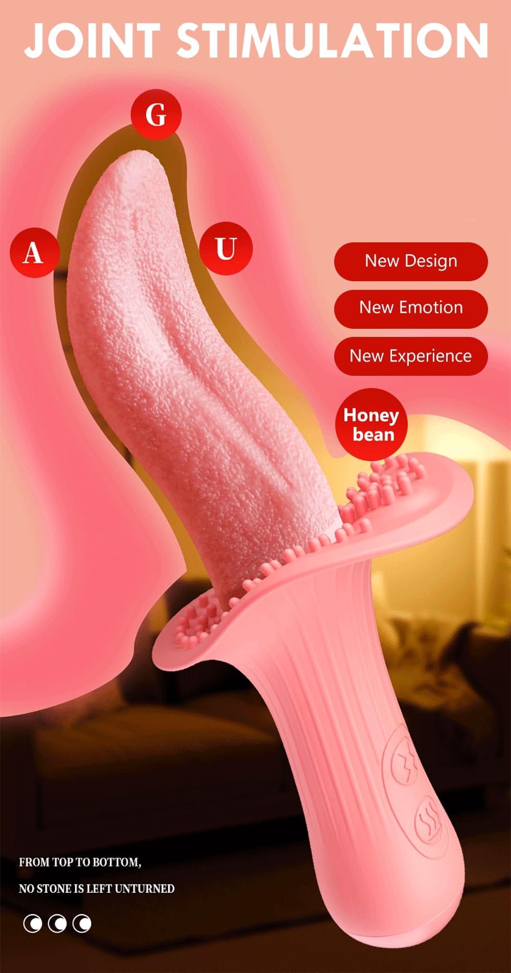 Rose Realistic Tongue Licking Massage Vibrator