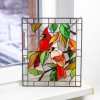 🎉Cardinal Stained Glass Window Panel🦜🦜