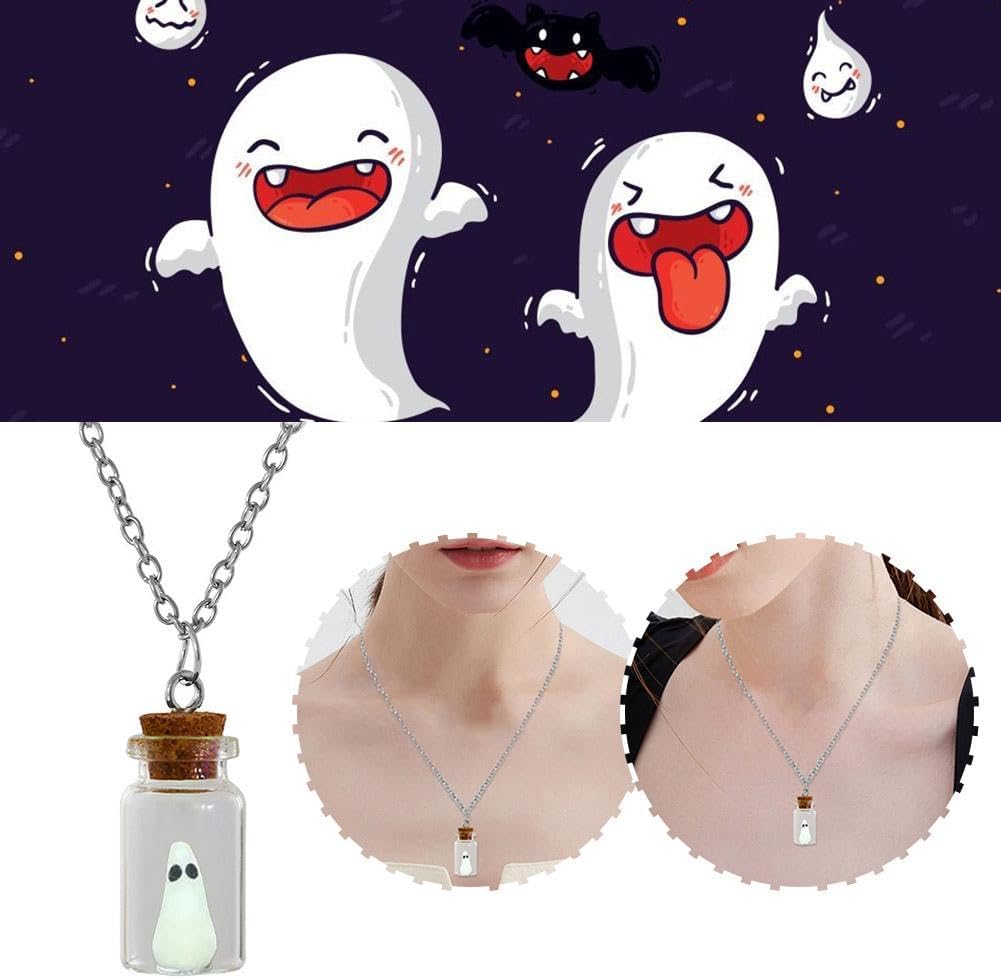 💕The Adopt a cute luminous ghost necklace👻🏚️