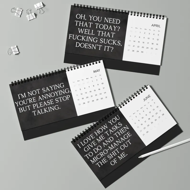 Funny 2025 Desk Calendar