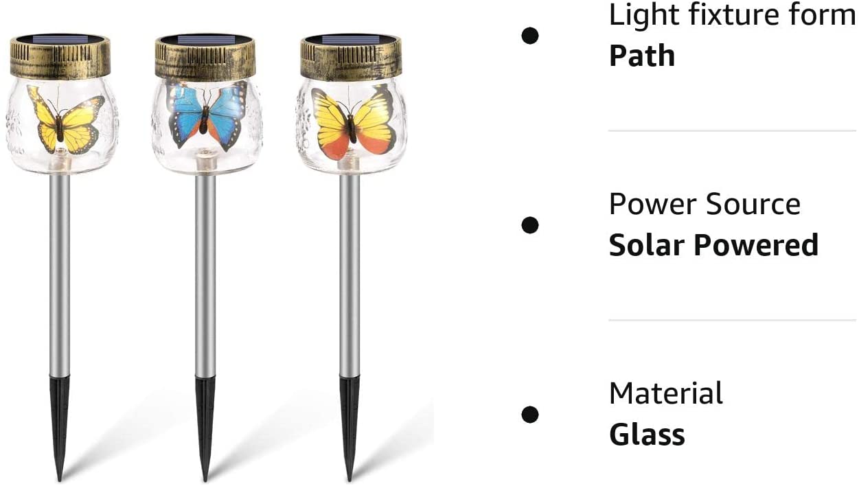 🔥Last Day 75% OFF🎁 Butterfly Glass Solar Lights （Random Color）