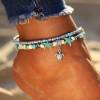 Beachy Sea Star & Turtle Anklet