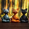 🎁The Best Gifts For Your Loved Ones💕Calming Zen Meditating Cat Statue