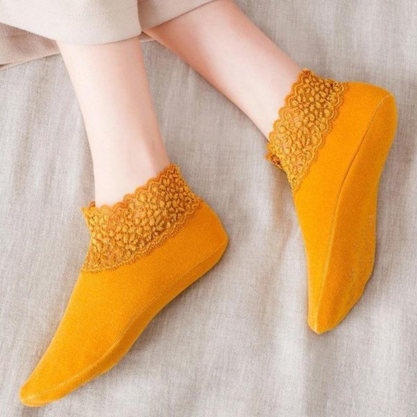 ✨Christmas 49% OFF💝-Anti-Slip Lace Socks With Fleece