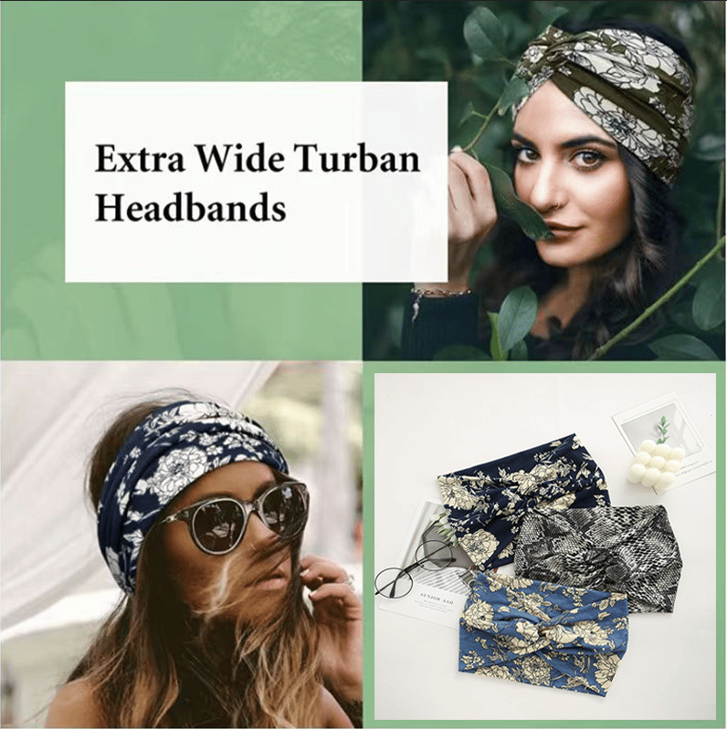 🔥Last Day Promotion 70% OFF🔥Boho Style&Paisley Print Hair Band Wide Elastic Hair Band(2PC)