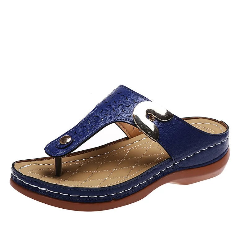 🔥Last Day 50% OFF🔥 - Roman style leather wedge shoes for women