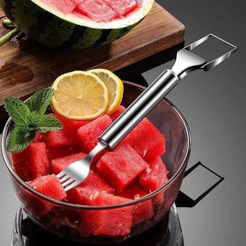 Last Day Promotion 70% OFF - 🍉2-in-1 Fruit Cutter & Fork – For Quick and Easy Fruit Serving!