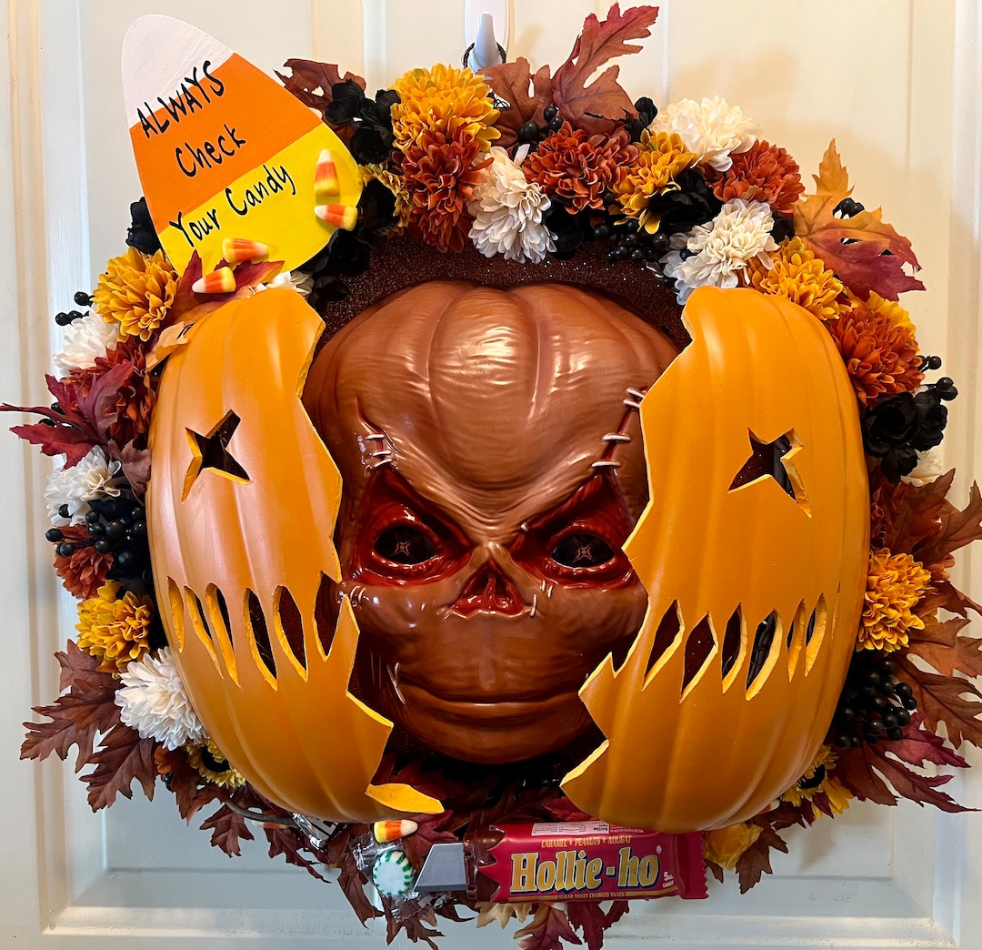 🎃 Halloween Sale 💀Trick r Treat Sam Horror Halloween Wreath🔥Buy 2 Get Extra 10% OFF & FREE SHIPPING