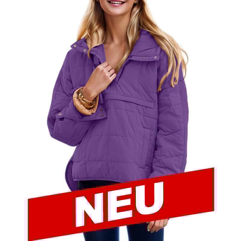 🍂KOSTENLOSEN VERSAND🔥Übergroße Pufferjacke mit Kapuze für Damen, gesteppt, leicht, warm, Winterpullover, gepolsterter Hoodies-Mantel