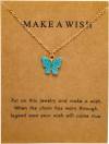 Colorful Acrylic Butterfly Pendant Necklace Bohemian Adjustable Retro Card Clavicle Chain Insect Animal Necklace for Women Girl Teen Friend Friendship Party Jewelry Gift