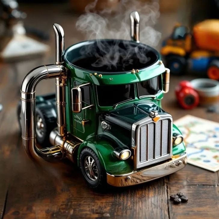 🔥LAST DAY 49% -🚛Handmade Semi-Truck Coffee Mugs