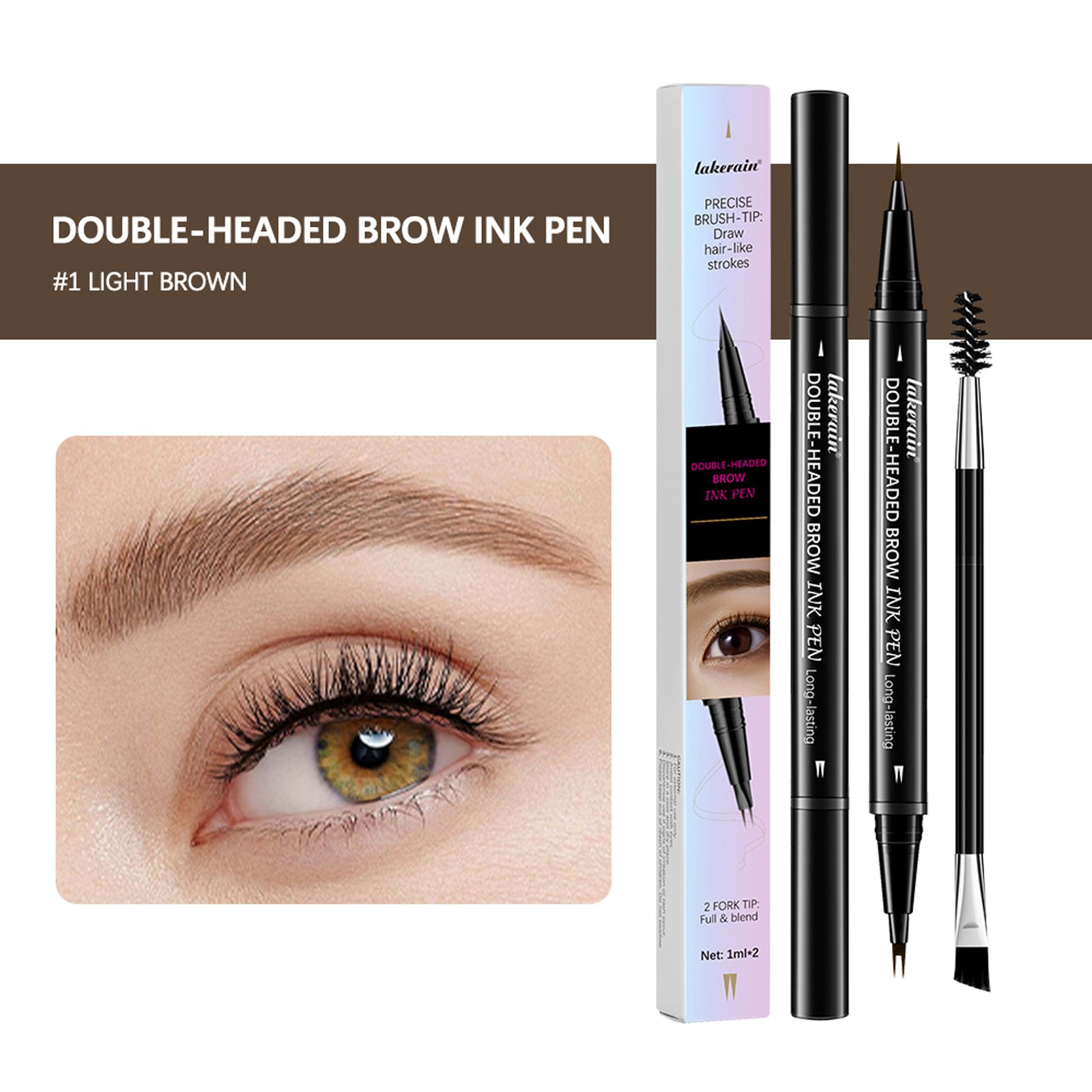 🎁TikTok Last Day Sale - 70% OFF✨2-in-1 Dual-Ended Eyebrow Pen💖 Achieve Perfect Brows Instantly