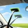 Windshield Cleaning Tool with 4 Washable Microfiber Pads