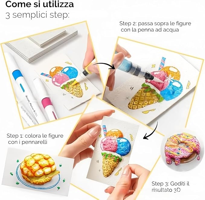 🎁TikTok Last Day Sale - 70% OFF😃Great Summer Activity Idea! – Magic 3D Foam Texture Painting Kit 🎨✨