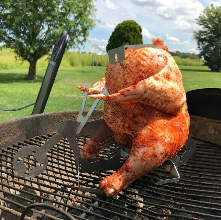 🔥HOT SALE NOW 49% OFF 🎁Portable Chicken Stand Beer- Motorcycle BBQ