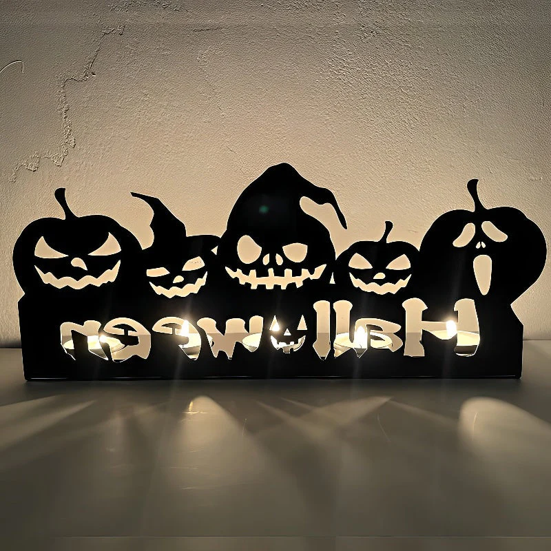 Funny Shadow Stand - Halloween Metal Candle Holder