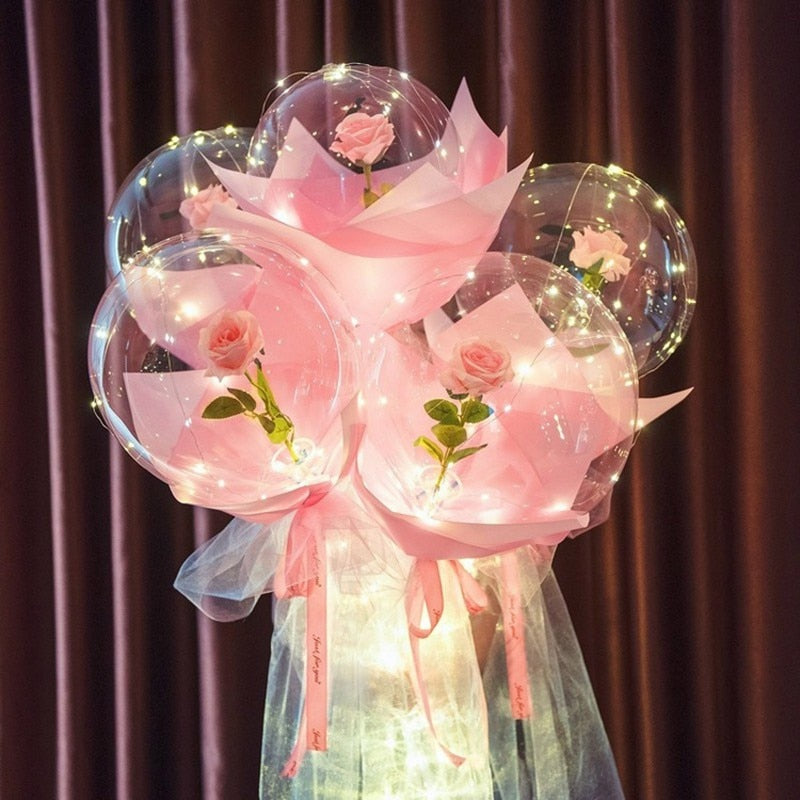 🎄Early Christmas Sale -48% OFF🎄 -LED LUMINOUS BALLOON ROSE BOUQUET(Buy 4 Free Shipping)