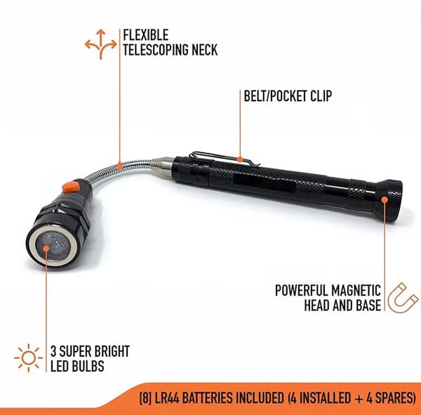 🔥Last Day Promotion 70% OFF🔥Telescoping Magnet with LED Flashlight⚡BUY 2 GET 1 FREE