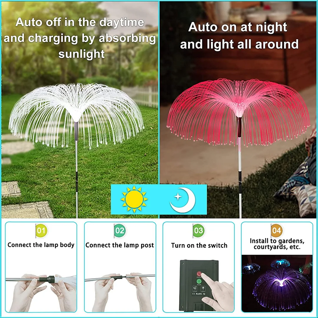 🔥Last Day Sale-50% OFF🎁Outdoor Waterproof Solar Garden Lights 7 Color