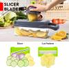 Vegetable Chopper, Pro Onion Chopper, Multifunctional 13 in 1 Food Chopper, Kitchen Vegetable Slicer Dicer Cutter,Veggie Chopper With 8 Blades,Carrot and Garlic Chopper With Container