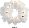 🎃 Handcrafted Adorable Ghost Halloween Wreath for Front Door – 🍁16-Inch Handmade Fall Decor 🎀