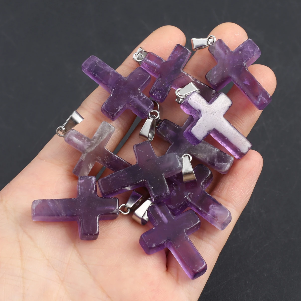 ✝️ 100 % Handgefertigtes Kristallkreuz – Healing Heart 🙏