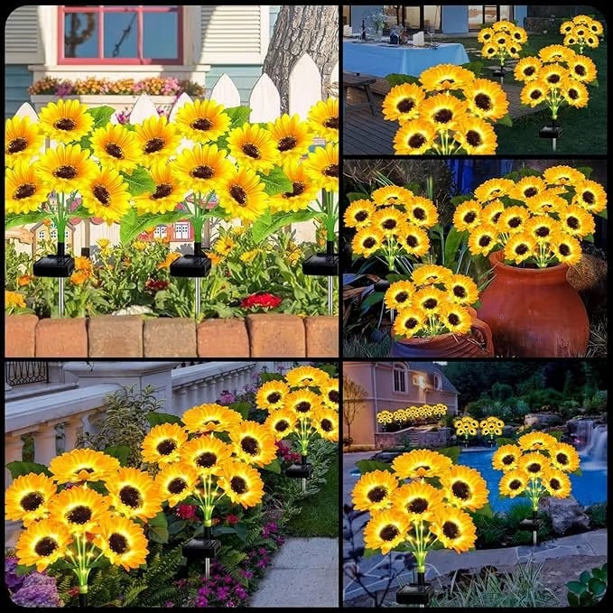 🌻Factory Direct Sales 49% Off🌞New for 2025 Solar LED Sunflower Garden Lights-29.6inch/74cm