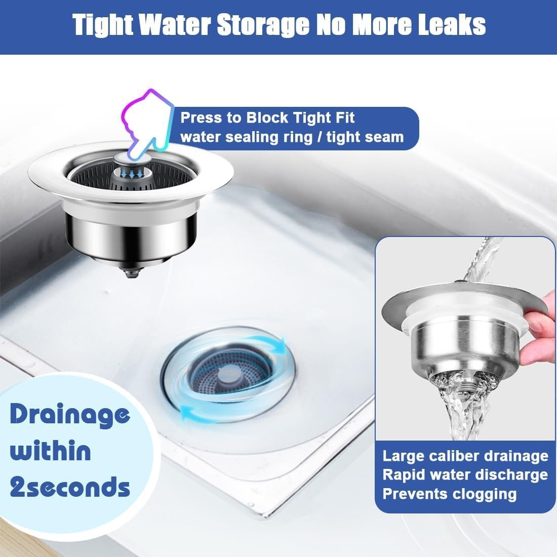 🔥(Last Day Promotion - 50% OFF) 2024 New Upgraded Sink Bounce Core Drain Strainer