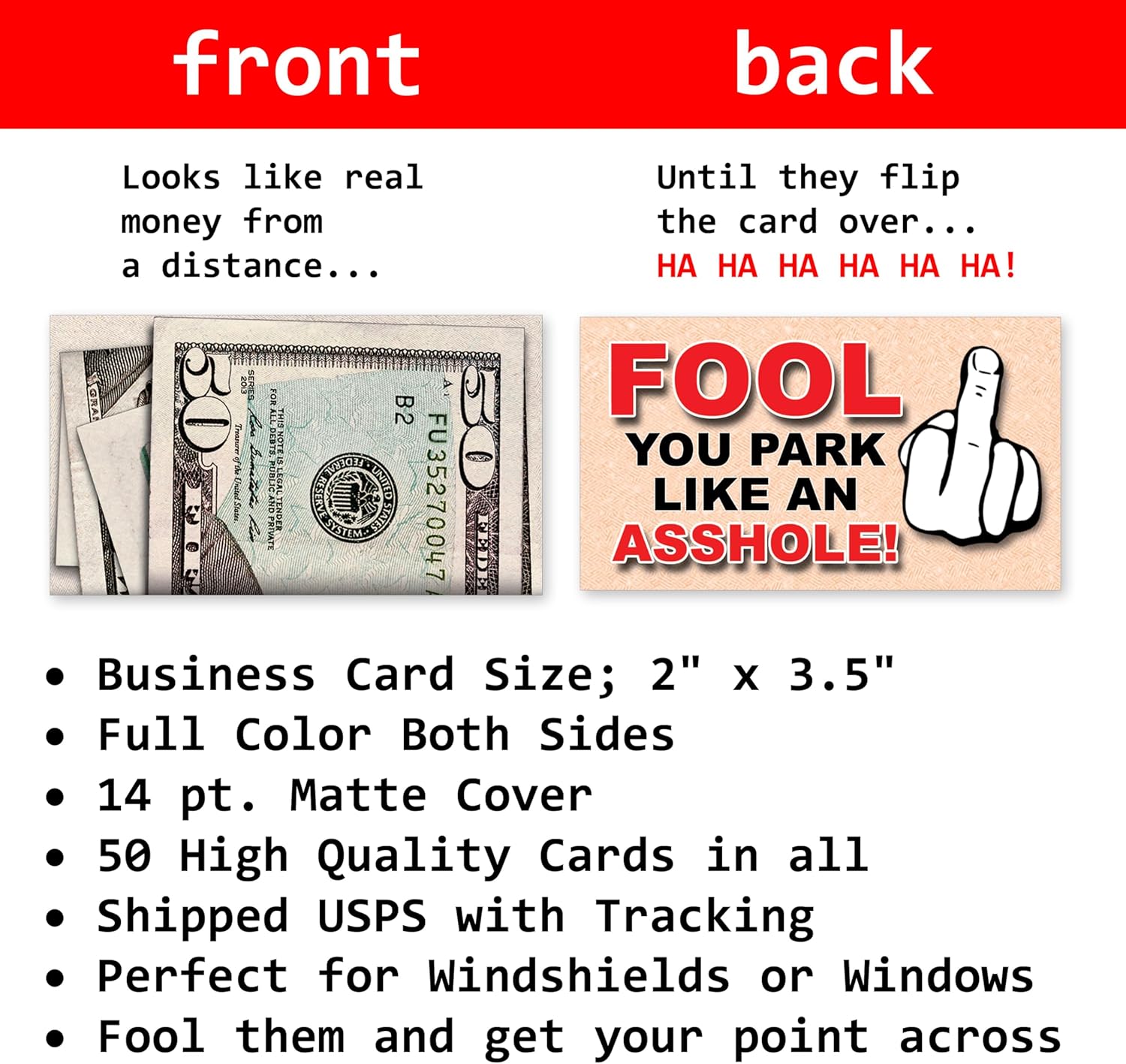 ⏰LAST DAY SALE 50% OFF - Parking Prank Cards
