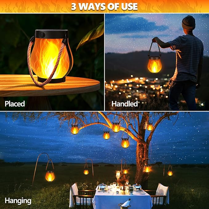 💥LAST DAY SALE 50% OFF💥Dancing Flame Solar Lantern Outdoor Lights⚡BUY 2 FREE SHIPPING