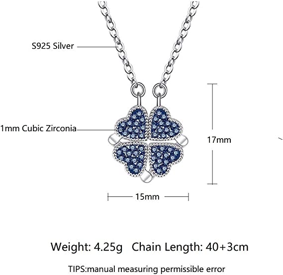 Christmas Hot Sale 48% OFF - S925 Silver Four Heart Clover Necklace - Buy 2 Free Shipping NOW