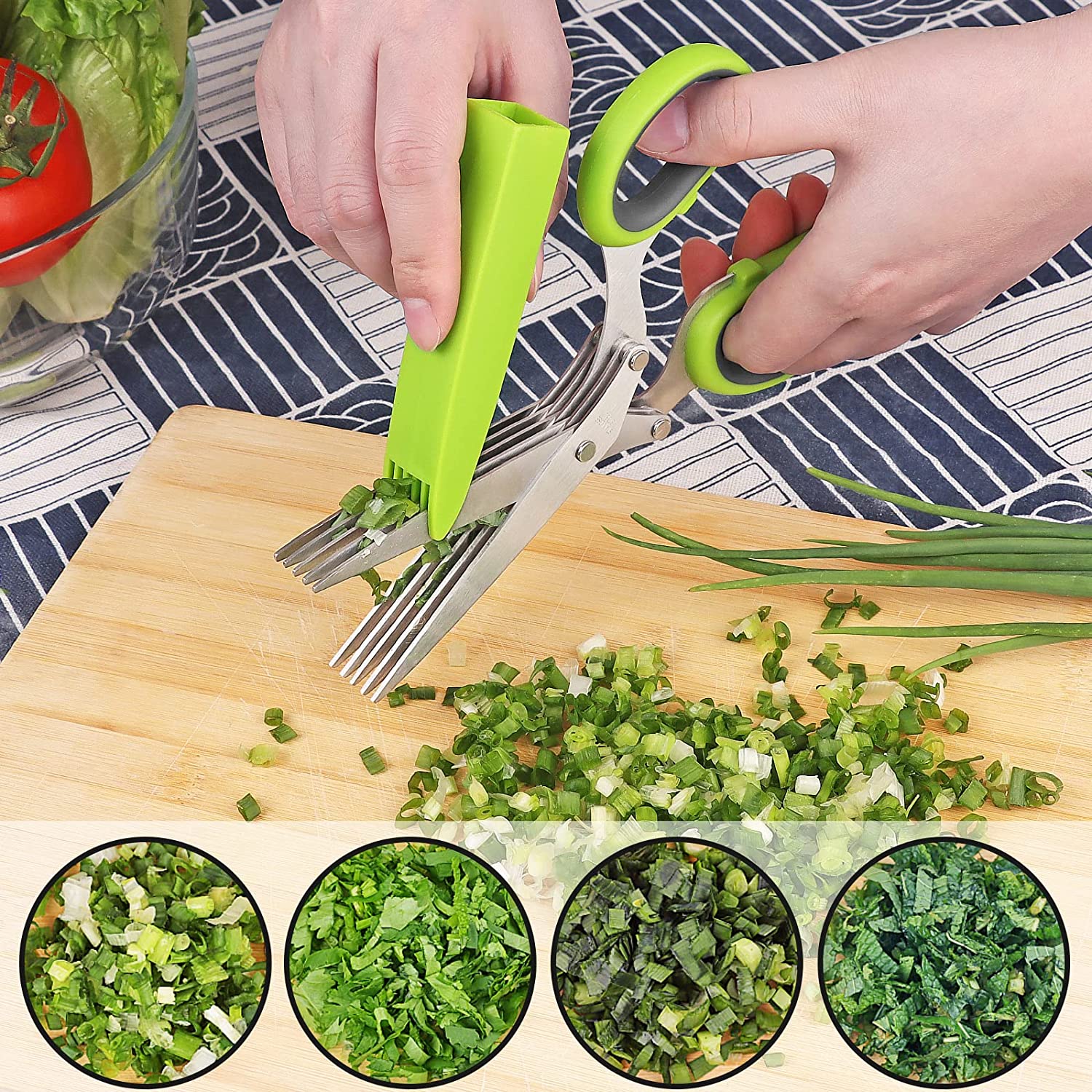 Christmas Hot Sale 48% OFF - 5 Blade Kitchen Salad Scissors - BUY 3 GET 1 FREE NOW