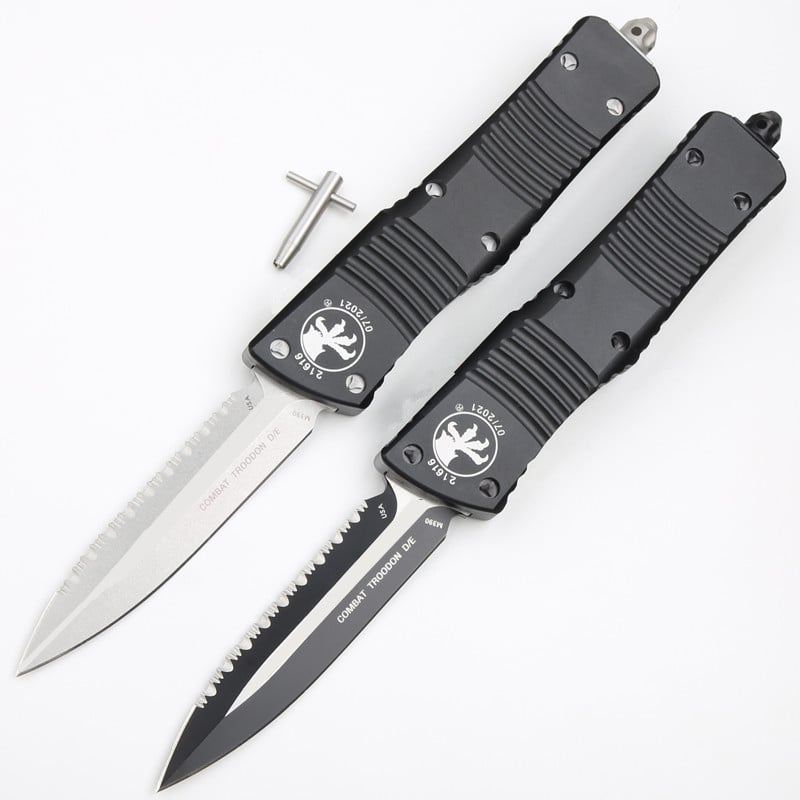 Microtech D2 Steel Aviation Aluminum Tactical Camping Self-Defense Knife