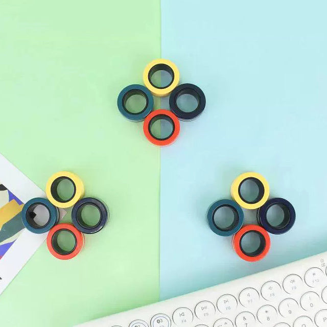 🔥Last day 50% OFF-FinGears Magnetic Rings Fidget Toy-Buy 2 Free 1 Today