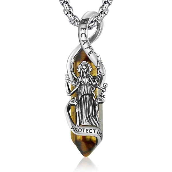 🎁BUY 2 GET 1 FREE🔮Handmade S925 Hecate Necklace:The Goddess of Magic Night and Witchcraft