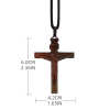 Jesus Cross Wooden Necklace