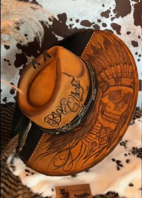 Retro Indian Skull Chief Hat 🧢