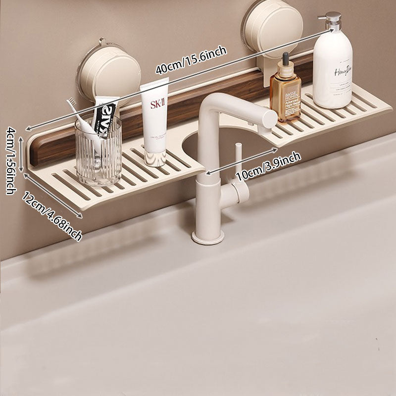 ⏰LAST DAY SALE 50% OFF💥No-Drill Walnut Aluminum Faucet Rack