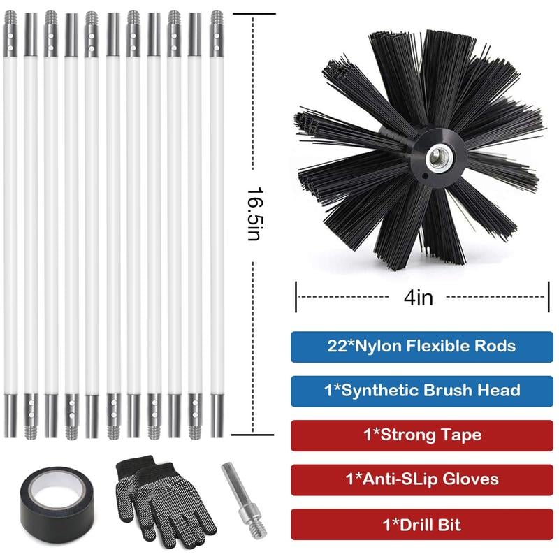🎁TikTok Last Day Sale - 70% OFF🎉30 Feet Dryer Vent Cleaner Kit
