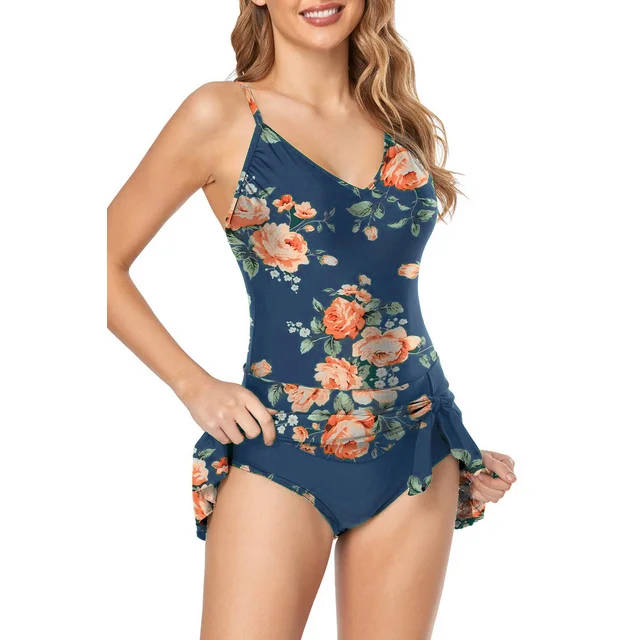 👗Women's Tummy Control Slim Fit Plus Size One Piece Swimsuit✨️