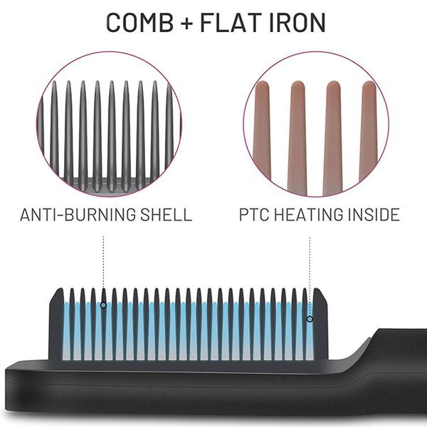 (Last Day Promotion - 50% OFF) Negative Ion Hair Straightener Styling Comb