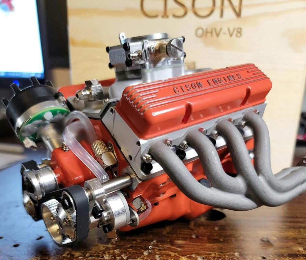 NEW Benzin OHV V8 Kleinblock-Motor Modellkits 4-Takt 44cc wassergek??hlt