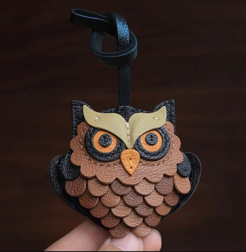 🦉Leather Owl Charm