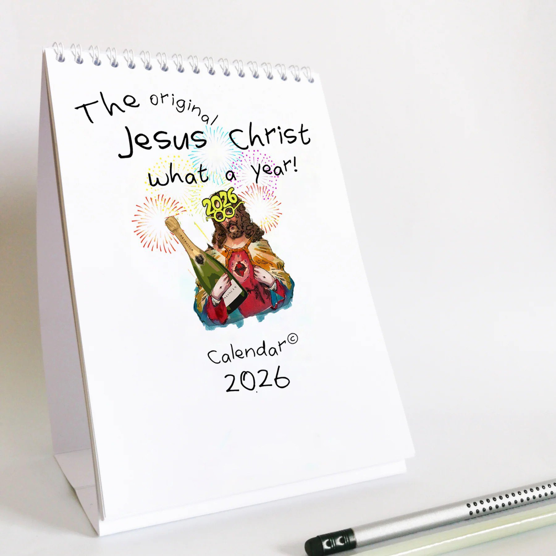 🔥LAST DAY 50% OFF-Jesus Christ WHAT A YEAR Calendar 2026
