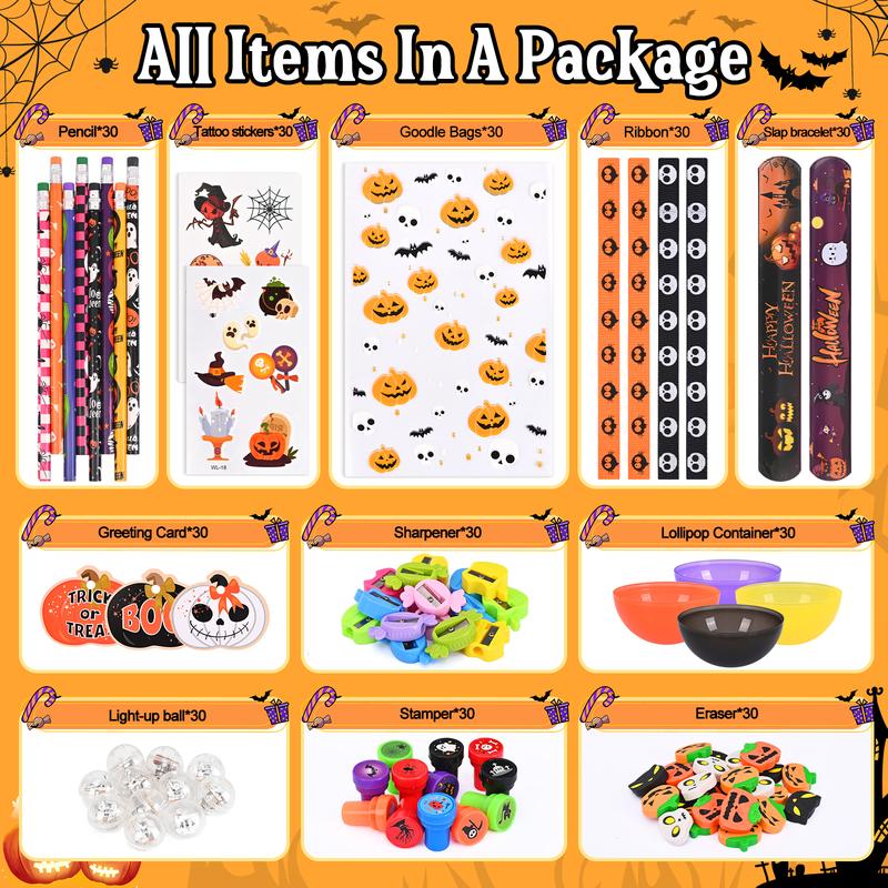 🎁TikTok Last Day Sale - 70% OFF🎃📏12/24 Pack Lollipop-Shaped Stationery Set - Happy Halloween Gifts for Kids🍬