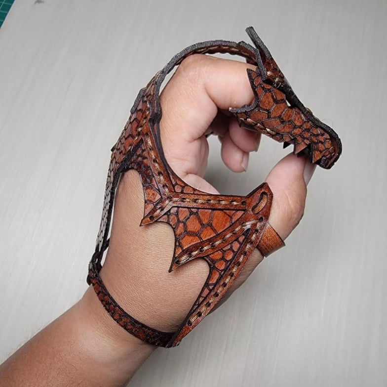 Leather Hand Dragon Bracelet Pterosaur bracelet